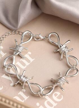 -Jewelry Retro Hip Hop Thorns Necklace Clavicle Chain Frigid