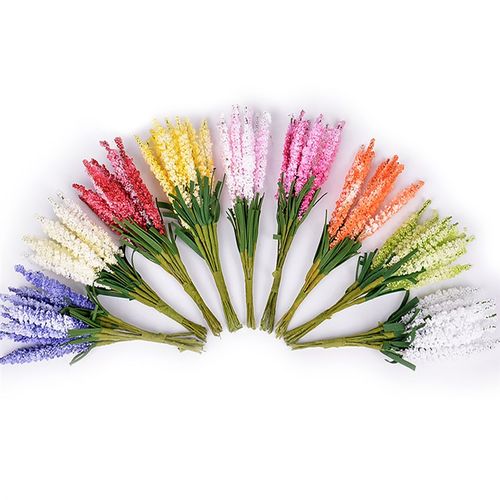 10PCs/lot Lavender Artificial Flowers Bouquet PE Foam Fake F