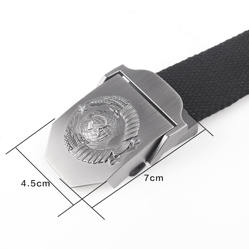 Mens  Outdoor Tactical  Belt 3D Soviet National Emblem Metal