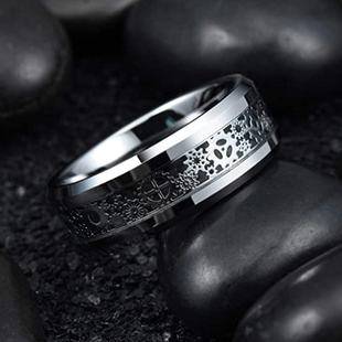 Personality ring tungsten steel fashion all kinds of fashion