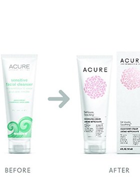Acure Organics Natural Sensitive Face Wash Cleanser With Arg