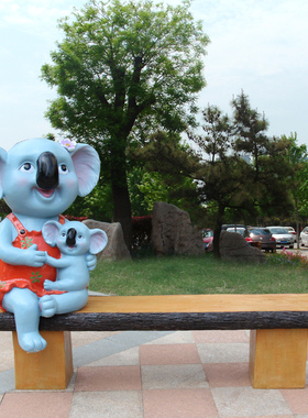 户外玻璃钢网红坐凳雕塑幼儿园卡通长座椅摆件花园林景观景区装饰