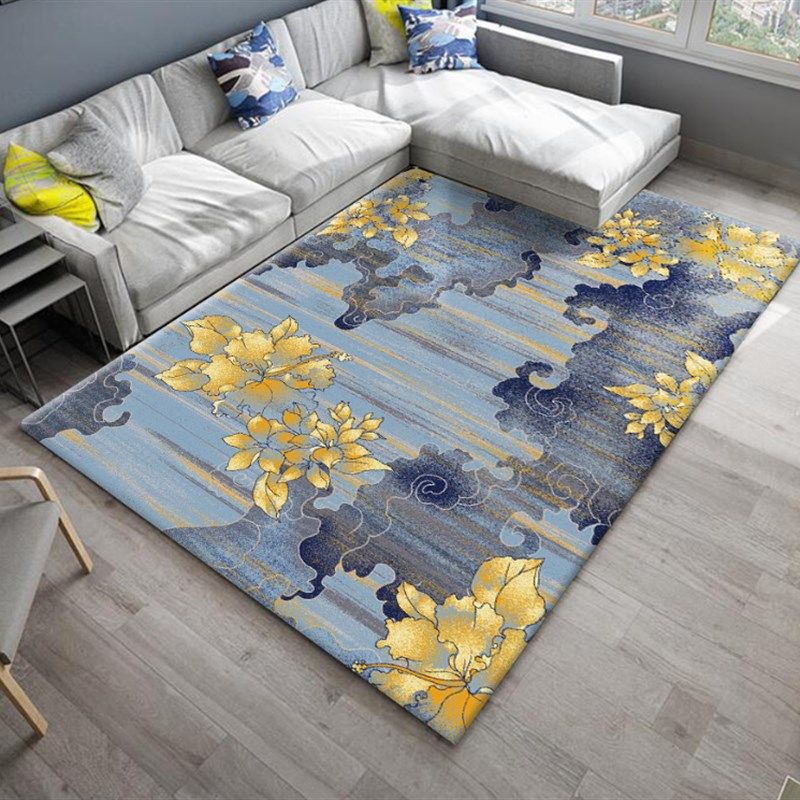 北欧轻奢中式地毯客厅夏天办公室卧室满铺床边茶几地垫夏季定制