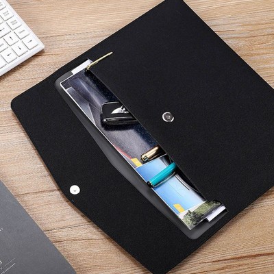 新品Waterproof Leather A4 Business Briefcase File Folder Doc