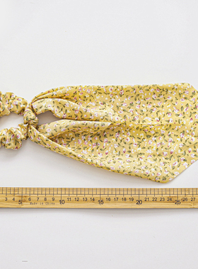 2021 Summer Floral Print Korea Elastic Hair Bands Long Ribbo