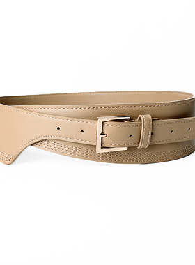 New Fashion Belts for Women PU Leather Gold Square Pin Buckl