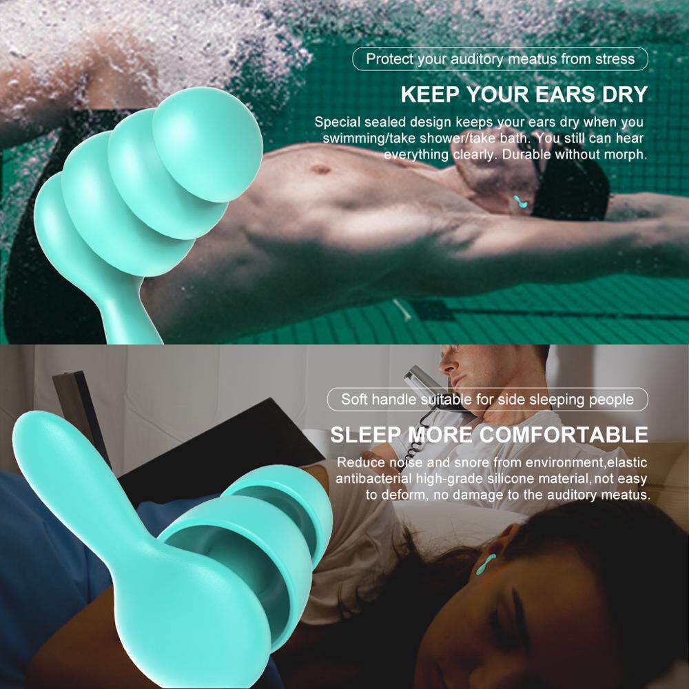 impermeables, de silicona, suaves, para nadar,  par/paquete