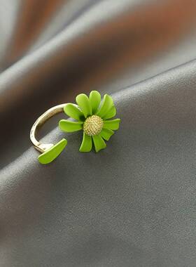 -Fashion Daisy jewelry simple Daisy baking paint opening adj