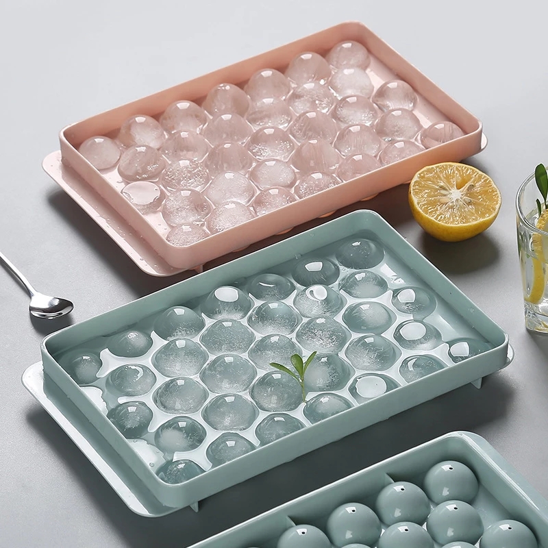 Plastic Molds Ice Tray 33 Grid 3D Round Ice Molds Home Bar P