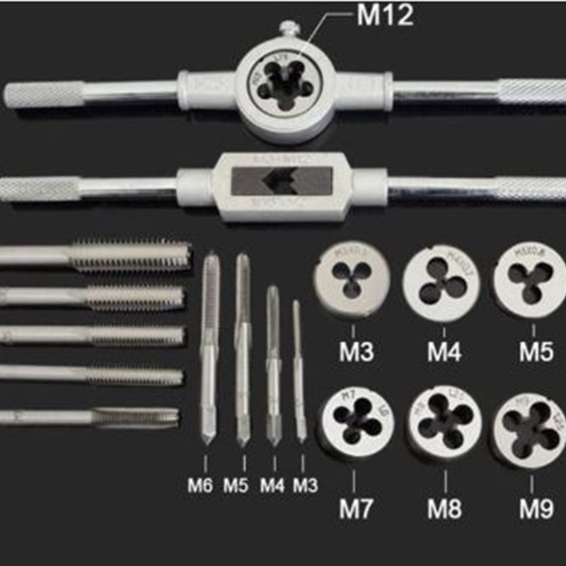 新品Hot ! 8/12/20/40pcs tap die set M3-M12 Screw Thread Metr