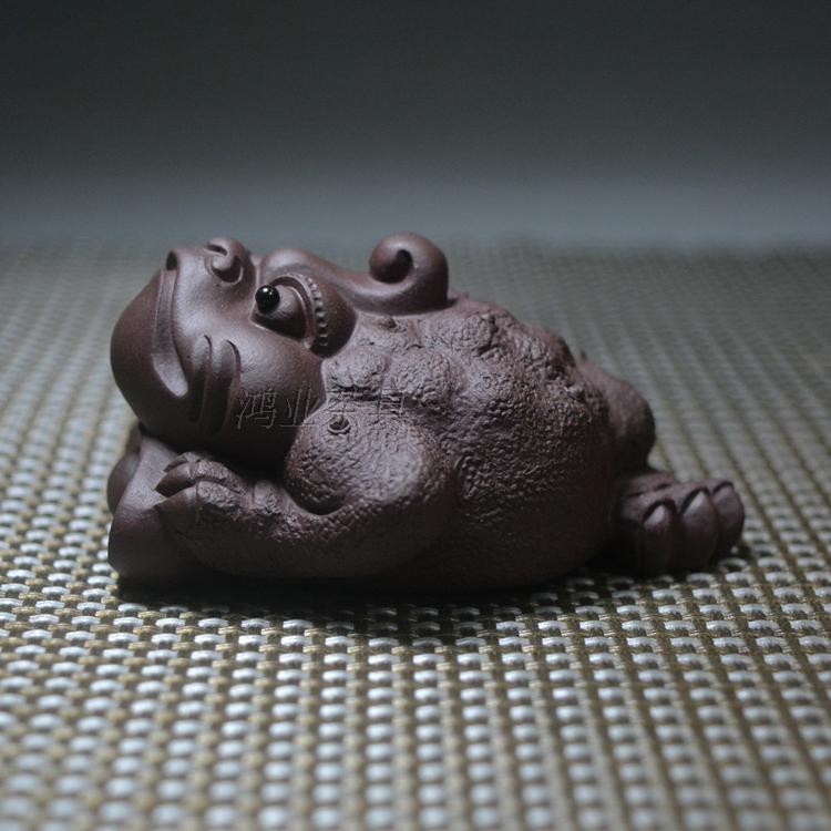 极速Decoration spirit three feet gold tea tray sand tea purp