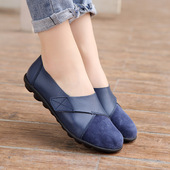 Flats Casual Loafers Soft Womans Leather Shoes Genuine Shoe