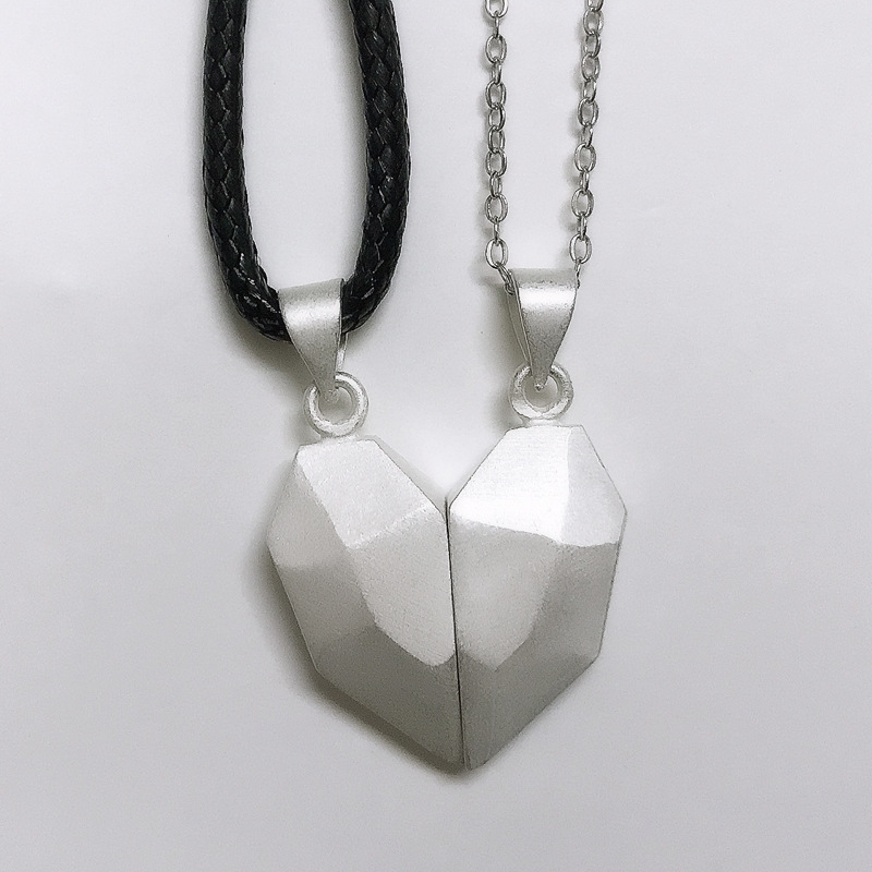 INS Magnet Love Pendant Necklace Men Couple, friendship Two