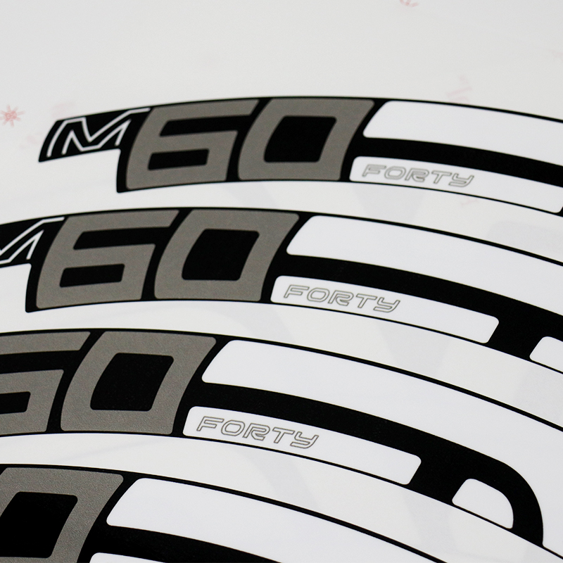M60 FORTY贴纸山地车轮组单车轮圈自行车碳圈反光改色防水27.5/29