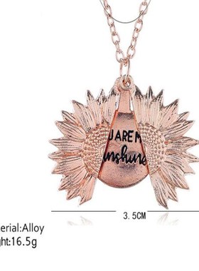 -chrysanthemum you are my sunshin necklace sun flower pendan