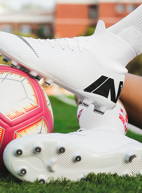 Hot Sale Mens Soccer Cleats High Ankle Football Shoes Long S