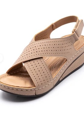Women Shose Summer 2022 Casual Leather Sandals Retro Sandal