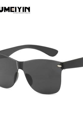 Large transparent ocean spectacle lens frame