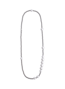 Pearl Necklace Men Simple Handmade Strand Bead Necklace New