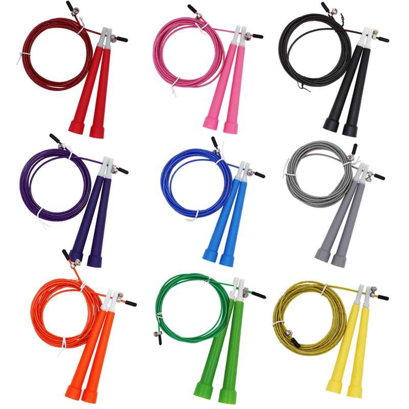 NEW Steel Wire Skipping Skip Adjustable Jump Rope Fitnesss E