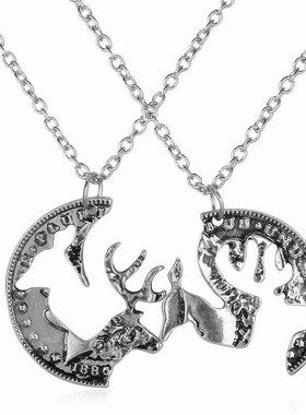 Best Friends Couple Pendant Necklace Set Good Jewelry Gift