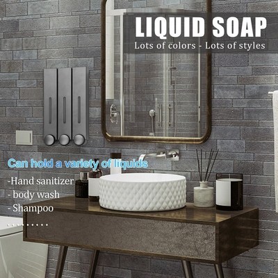 New Soap Dispenser Hotel Kitchen Bathroom Manual Wall-mounte