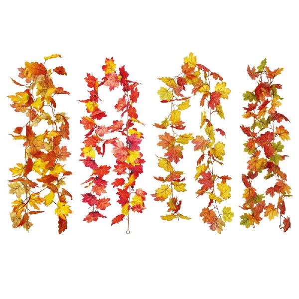 1.75m Home Autumn Decorative Leaves Garland Artificial