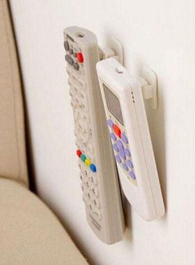 4PCS PP Plaic White Hooks icker Holder adhesive on the