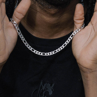 Vnox Gold Color Mens Figaro Chain Necklaces, Casual Stainles