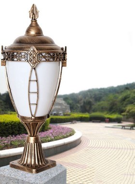 Europe waterproof outdoor pillar lamp fence courtyard commun