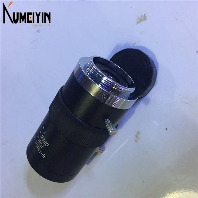 6-15mm manual focal iris zoom security  camera lens 1/3