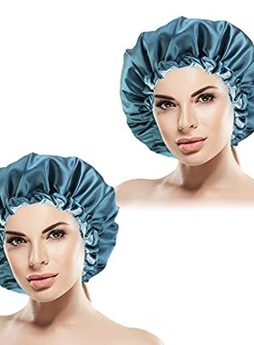 2 Pack Silk Bonnet  Reversible Double Satin Bonnet Layers Sl