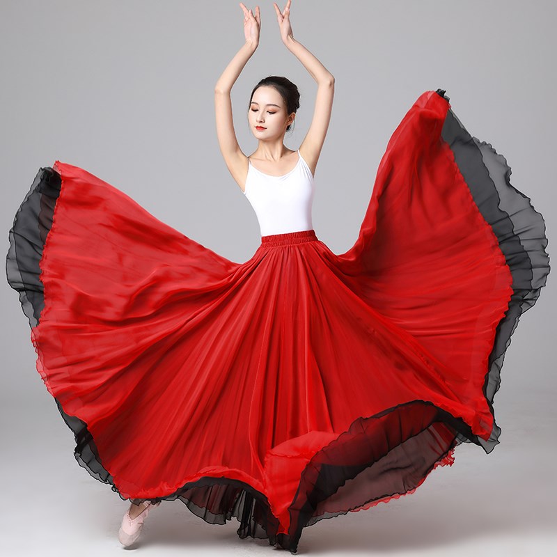 极速900度大裙摆万疆舞蹈裙乌兰巴托的夜舞蹈服古典舞大裙摆