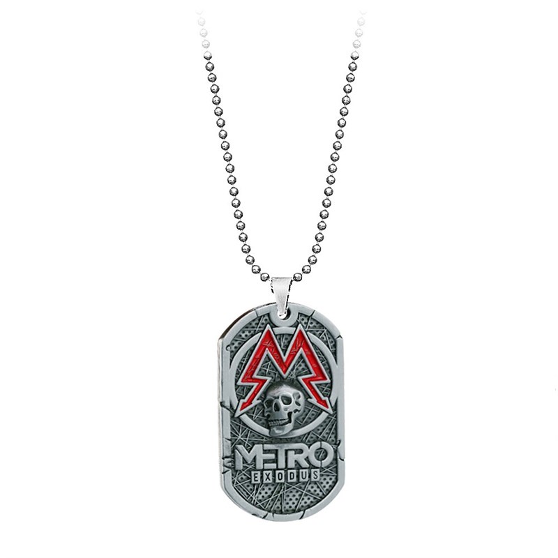 Game Metro Exodus 2033 Necklace Pendants Metal Souvenir Pen