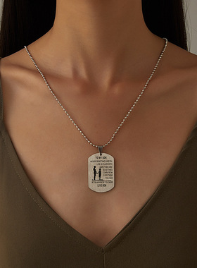 军牌项链狗牌diy刻字个性化的父母亲儿子生日照片美军身份配饰