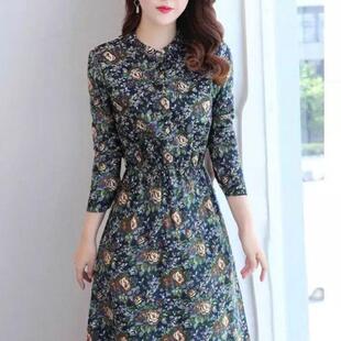 纸样洋装图375春新款过膝碎花牛皮纸样版女装打版服装剪裁图纸