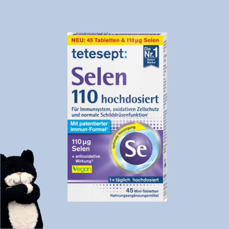 【满300包邮】#德国直邮#tetesept 维生素硒片迷你片45片