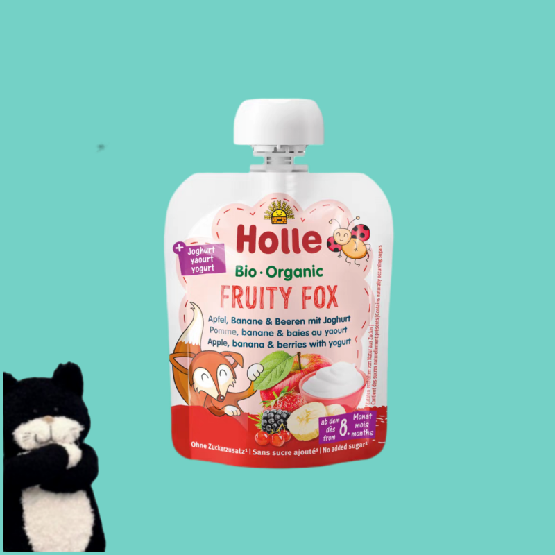 【满300包邮】德国直邮#holle有机8个月+苹果香蕉莓果优格果泥85g