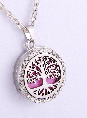 10 styles Aroma locket Necklace Magnetic Stainless Steel Aro
