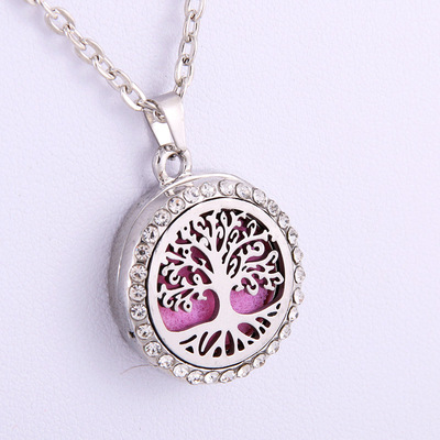 10 styles Aroma locket Necklace Magnetic Stainless Steel Aro