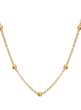 51212 Short clavicle chain copper bead clip bead necklaces