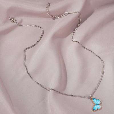 C188 butterfly necklace ins cold wind personality simple pen