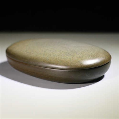 砚盒砚匣子密封好原石歙砚老坑黄鱼子砚台文房四宝墨条宣纸湖笔