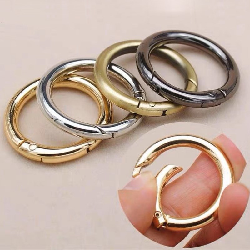 10pcs Metal O Ring Spring Clasps for DIY Jewelry Openable Ro