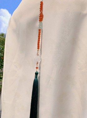 古风汉服超长流苏软璎珞日常复古百搭明制项链项圈莲花璎珞配饰