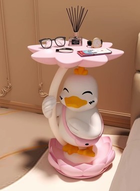 高颜值落地摆件可爱鸭卧室床头柜创意收纳装家居饰品乔迁新居礼品