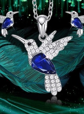 Personality Animal Bird Pendant Necklace Asymmetrical Bird E