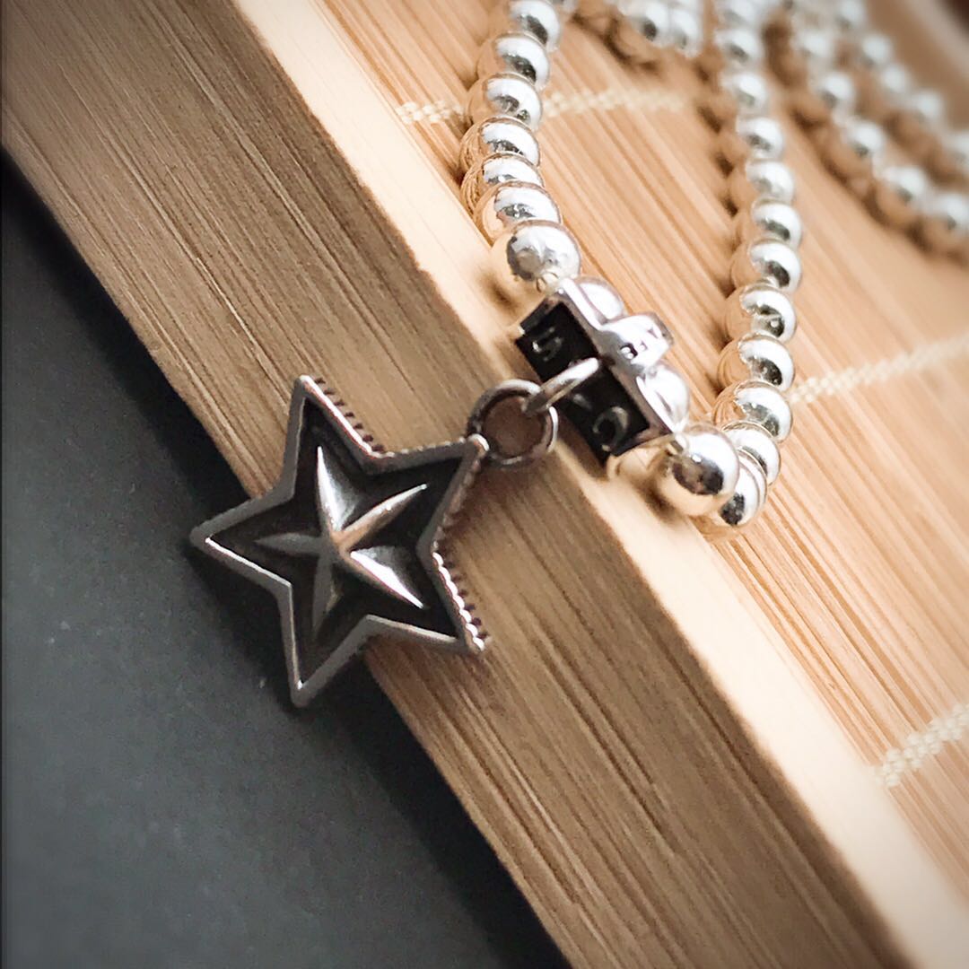 ALLRIM出品 实力爆款CS五角星圆珠项链/颈链,38cm,50cm可选