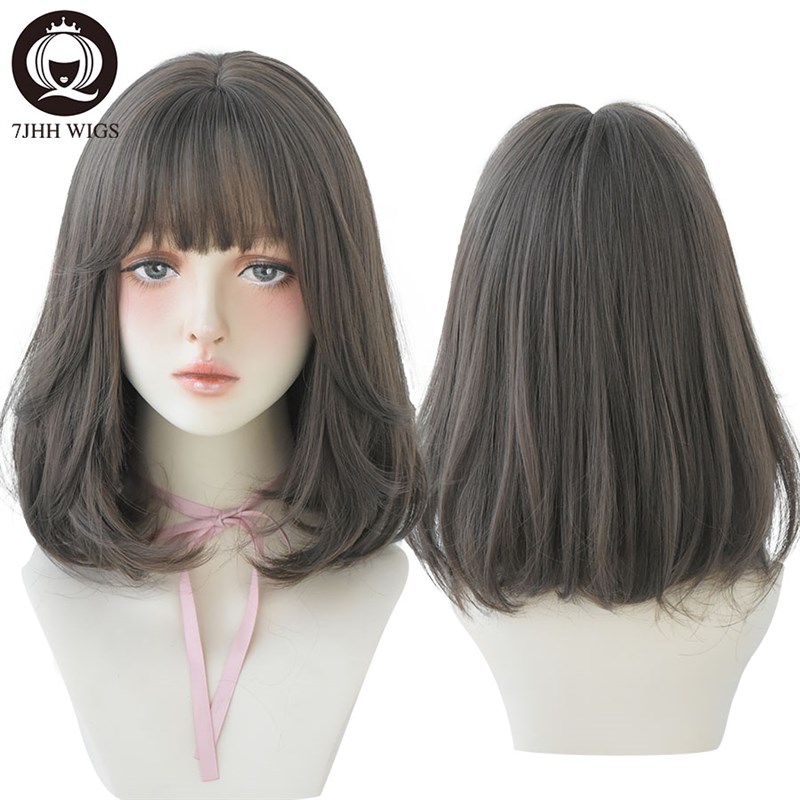 Comfortable Synthetic Wig Black Shoulder Straight Hair Wig