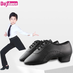 Men Latin Dance Shoes Black Low Heels Ballroom Dancing Shoes